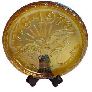 1776-1976 US Bicentennial Collectors Plate Tray Carnival Dish 8" Diameter.
